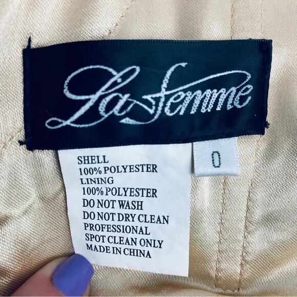 La Femme Green Iridescent Gown Size 0 - Picture 16 of 16